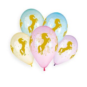 Balloner, enhjrning, 5 stk.