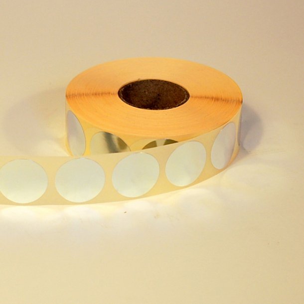 Stickers/oblater, Slv cirkler, 15 stk.