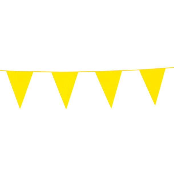 Flagbanner/guirlande, Gul, 10 meter