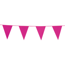 Flagbanner/guirlande, Pink 10 meter