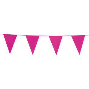 Flagbanner/guirlande, Pink 10 meter