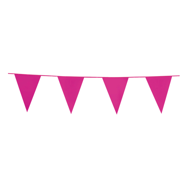Flagbanner/guirlande, Pink 10 meter