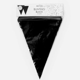 Flagbanner/guirlande, Sort, 10 meter