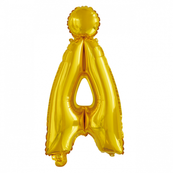 Bogstavballon af guldfolie, Bogstav , 41 cm.