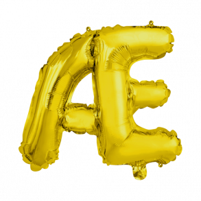 Bogstavballon af guldfolie, Bogstav , 41 cm.