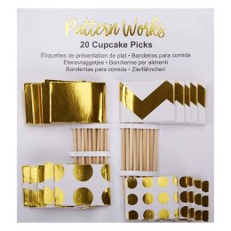 Food Flag, Guld dots, 20 stk.