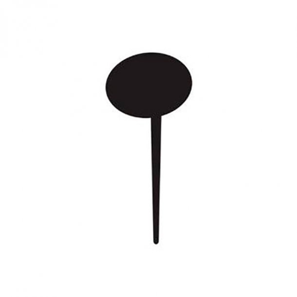 Skilt, foodflag, sort, 5 stk.