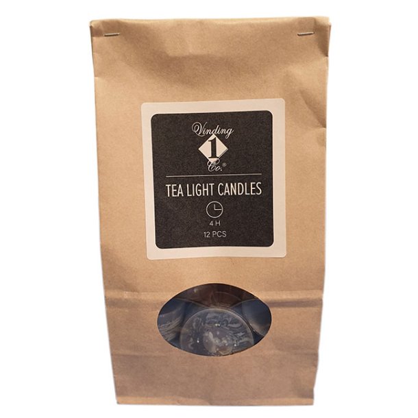 Mrkegr fyrfadslys, 12 stk.