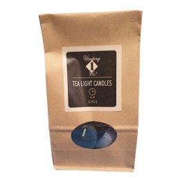 Petroleumfarvede (mrk) fyrfadslys, 12 stk.