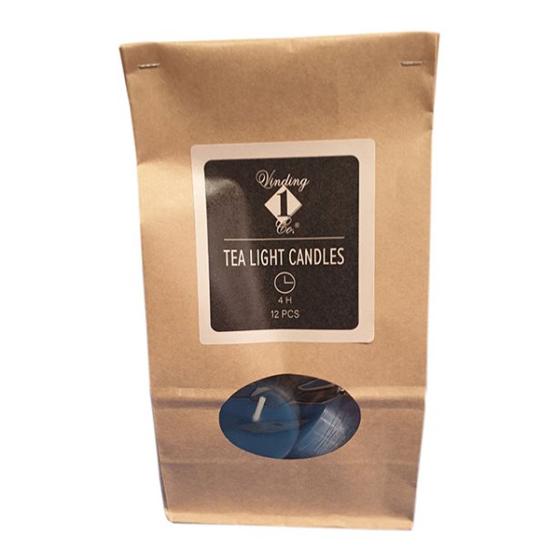 Petroleumfarvede (mrk) fyrfadslys, 12 stk.