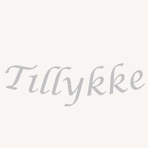 'Tillykke' Slv-guirlande, 2,5 meter