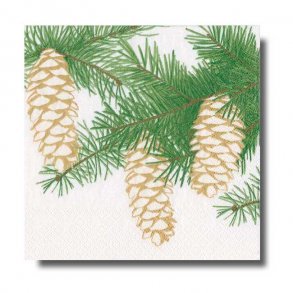 Caspari servietter, Guldkogler, frokostserviet, 20 stk.