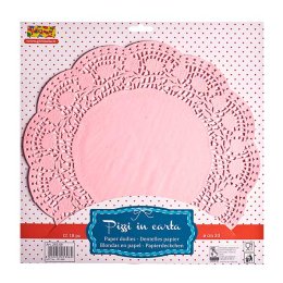 Dekoration/kagepapir 14 cm - lyserd, 60 stk.