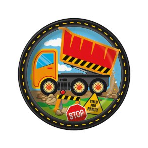 Paptallerkner med Lastbiler, 8 stk.