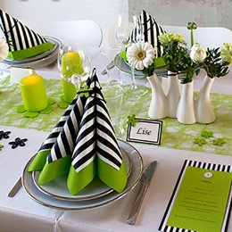 Borddkning Lime strib