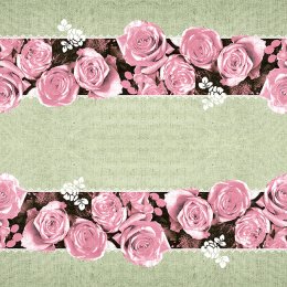 Bordlber, Lovely rose, Rosa, tekstil, 24 meter