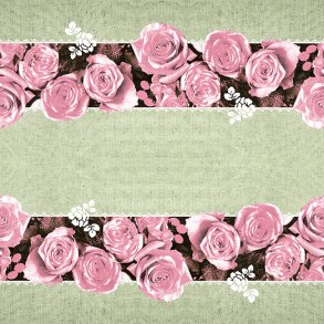 Bordlber, Lovely rose, Rosa, tekstil, 24 meter