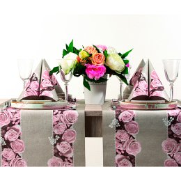 Bordlber, Lovely rose, Rosa, tekstil, 24 meter