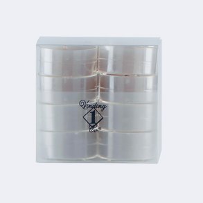 Grbrun fyrfadslys, 16 stk.