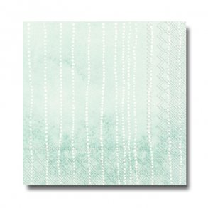 Ihr servietter, Prikker p stribe, Lys mint, frokoststr. 20 stk.