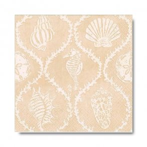 Caspari Servietter Muslinger sand, Frokost, 20 stk.