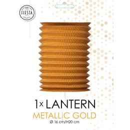 Papirlanterne cylinder, guld 16