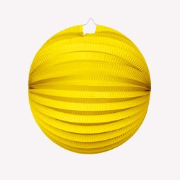 Papirlanterne rund, gul 25