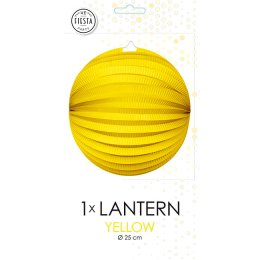 Papirlanterne rund, gul 25