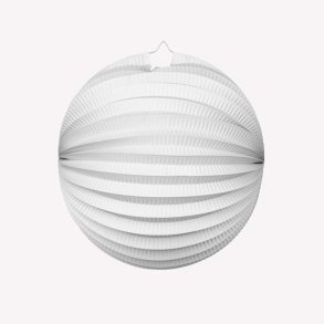 Papirlanterne rund, hvid 25