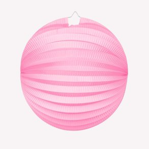 Papirlanterne rund, baby lyserd 25