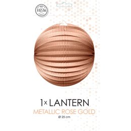 Papirlanterne rund, rosegold 25
