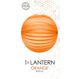 Papirlanterne rund, orange 25