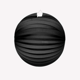 Papirlanterne rund, sort 25