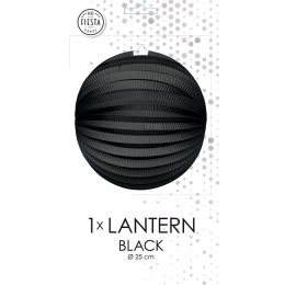Papirlanterne rund, sort 25