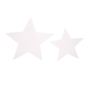 Papirstjerner 2 str., hvide, 40 stk.