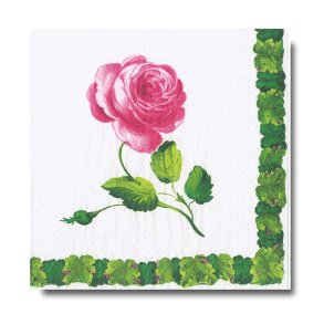 Caspari Servietter, Pink rose, Frokostsstr. 20 stk.