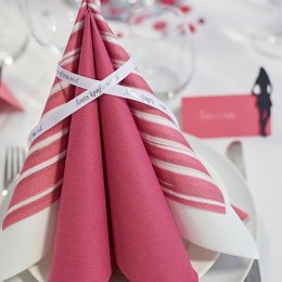 Ihr servietter, Pink striber, frokoststr. 20 stk.