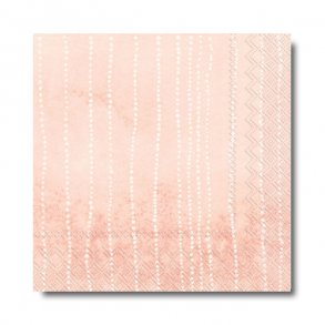 Ihr servietter, Prikker p stribe, Nude/pudder, frokoststr. 20 stk.