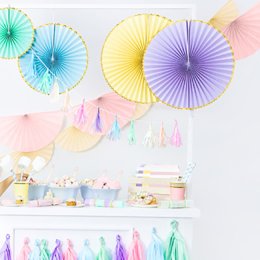 Rosetter med ophng, Lysegul/guld, 3 stk.