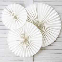 Rosetter med ophng, Rhvid/creme, 3 stk.