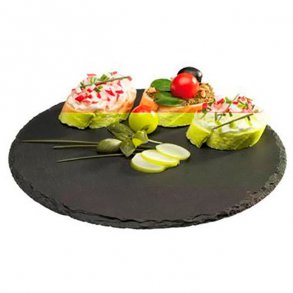 Skiferplade, Stor rund 22 cm.