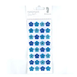 Stickers til invitationer/bordkort - Bl/turkis
