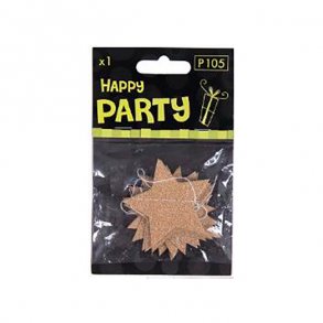 Miniguirlande, stjerne, guld, 1 meter