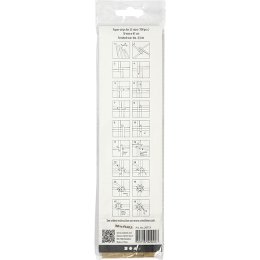 Stjernestrimler, guld, L:45cm, B:15mm ,100 stk. (25 stjerner i diameter 6,5cm)