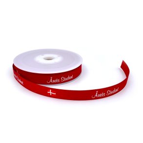 Bnd, rets student, Rd grosgrain, 20 meter