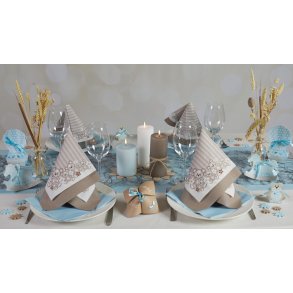 Borddkning Stribet brun bamse