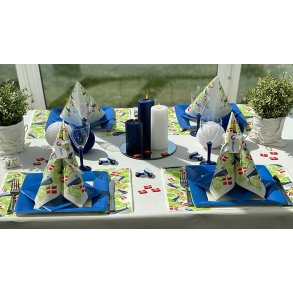 Borddkning Bl konfetti