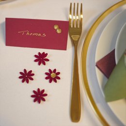 Dkketallerken fra Caspari, Akryl med guldkant, 4 stk. 