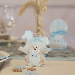 Borddkning Stribet brun bamse