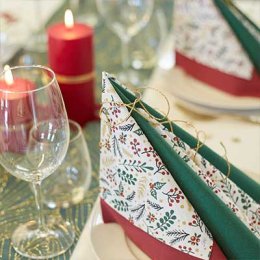 Borddkning Vinterblade og grene